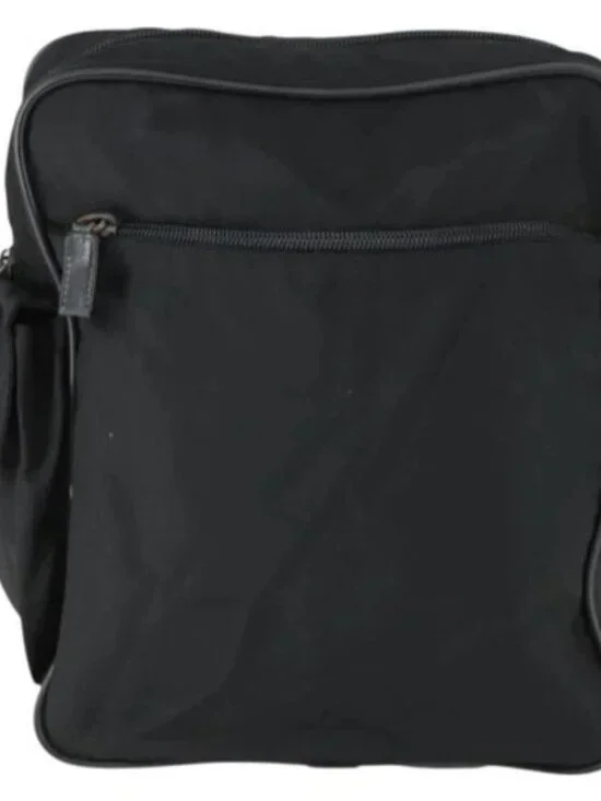 PRADA Shoulder Bag Nylon Black Silver Auth - Picture 12 of 16